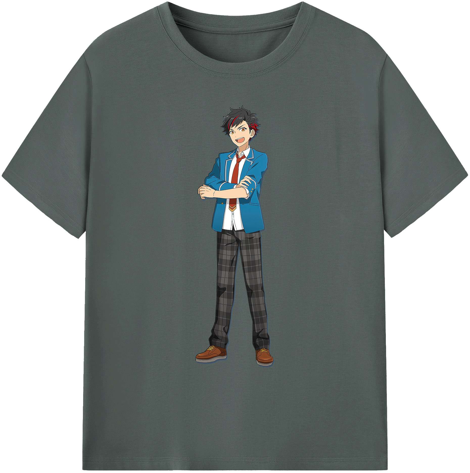 （画像用） あんさんぶるスターズ! Ensemble Stars 綿100％ メンズ半袖Tシャツ｜肌触りやわらか＆通気性